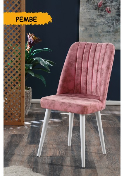 Polo Sandalye Beyaz Ahşap Ayaklı