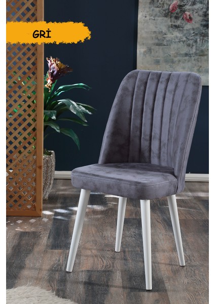 Polo Sandalye Beyaz Ahşap Ayaklı