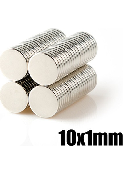 Küçük Neodyum Mıknatıs Yuvarlak 10 x 1 mm 10'lu