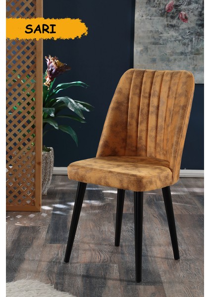 Polo Sandalye Ahşap Siyah Ayaklı