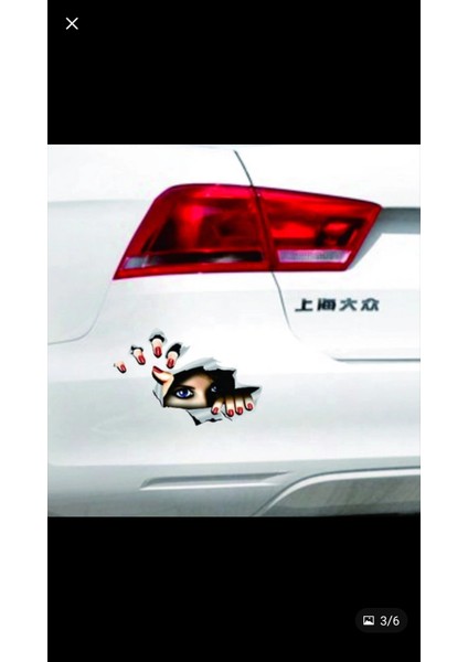 Bagajdan Bakan Gözler Kaput Cam Oto Sticker 00295 18 x 11 cm fiyatları