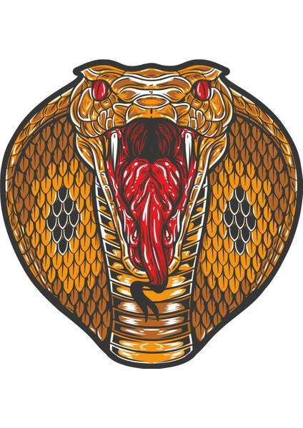 Kobra Yılanı Sticker 00290 10 x 10 cm