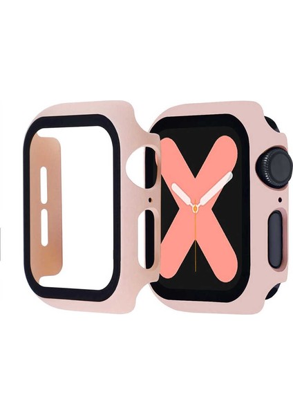 Apple Watch Uyumlu 1 2 3 4 5 38Mm Ekran Koruyucu Full Glue Gard Renkli Pembe
