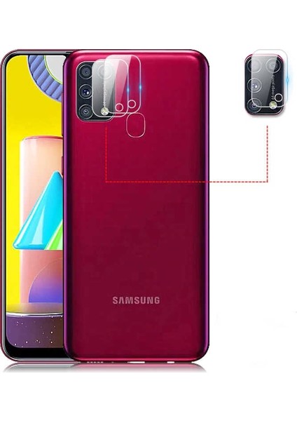 Samsung Galaxy M31 Kamera Lens Koruyucu Nano Koruyucu Şeffaf