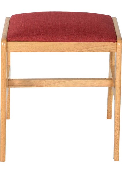 Fit Çok Amaçlı Minderli Ahşap Tabure MST-010-MK-1 Kırmızı