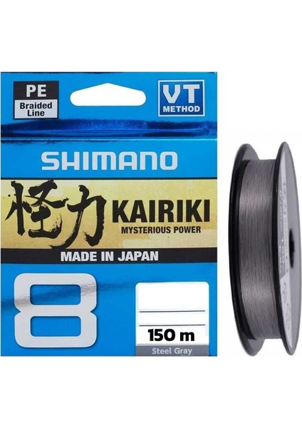 Kairiki Pe Steel Gray X8 İp Olta Misinası 150 mt