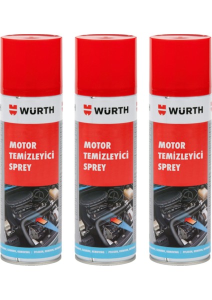 3x  Motor Temizleyici Sprey 500 ml (Su Gerekmez)