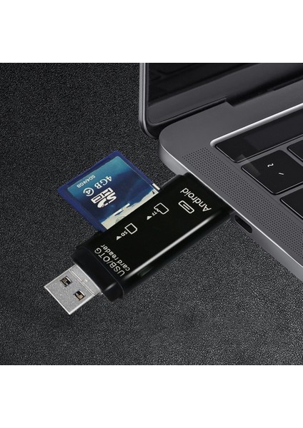 Otg Type C & Micro USB & USB 3in1 Kart Okuyucu Usb2.0