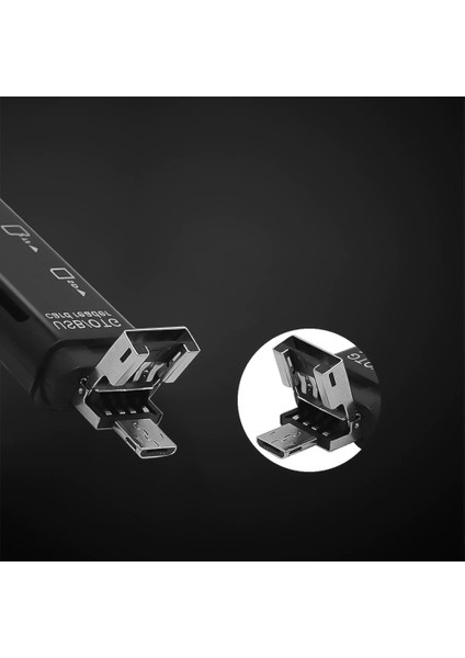 Otg Type C & Micro USB & USB 3in1 Kart Okuyucu Usb2.0
