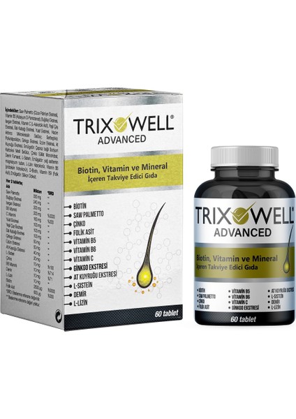 Trıxowell Advanced Biotin Vitamin ve Mineral Içeren Multivitamin
