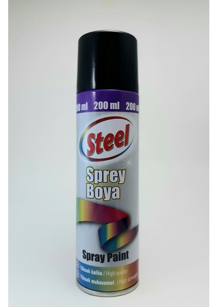 Steel Sprey Boya  200 Ml Siyah