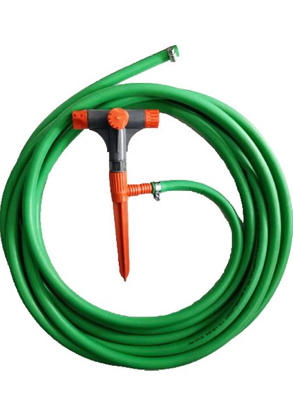 Sertsan Garden Hortum 10 Metre 1/2" Çim Fıskiyeli Ve Kelepçeli Set