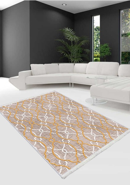 Dokuma Taban Yeni Model Dekoratif Saçaklı Halı 140 x 200 cm K-267