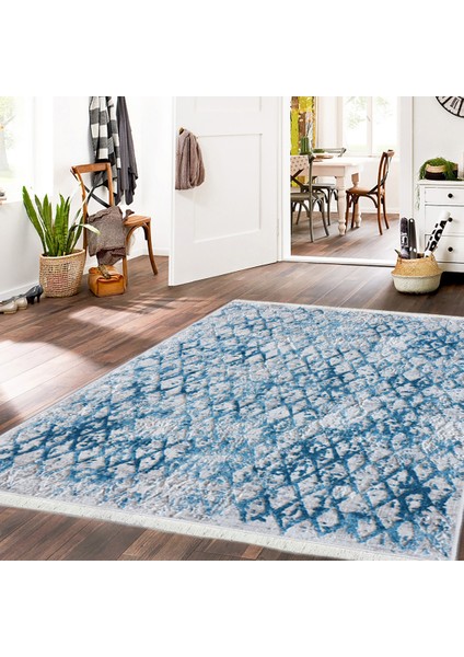 Dokuma Taban Yeni Model Dekoratif Saçaklı Halı 100 x 140 cm K-279