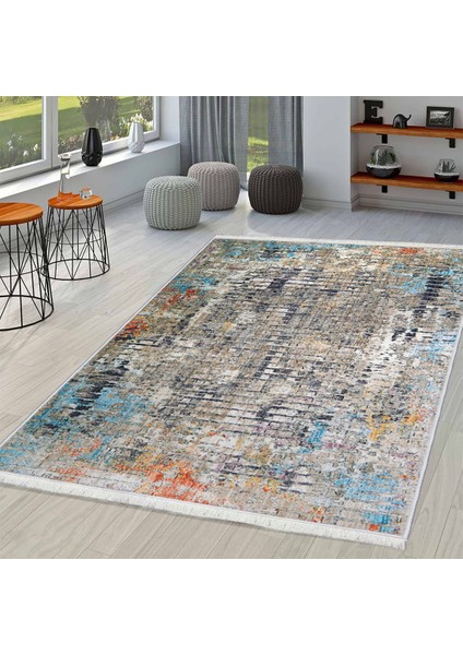 Dokuma Taban Yeni Model Dekoratif Saçaklı Halı 100 x 200 cm K-296