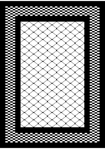 Dokuma Taban Yeni Model Dekoratif Saçaklı Halı 100 x 140 cm K-298