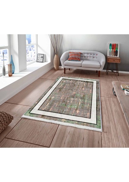 Dokuma Taban Yeni Model Dekoratif Saçaklı Halı 80 x 140 cm MS-0028