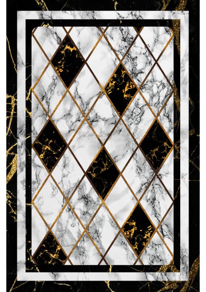 Dokuma Taban Yeni Model Dekoratif Saçaklı Halı 80 x 140 cm MS-0036