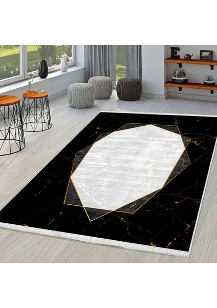 Dokuma Taban Yeni Model Dekoratif Saçaklı Halı 80 x 140 cm MS-0041