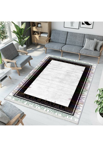 Dokuma Taban Yeni Model Dekoratif Saçaklı Halı 80 x 140 cm MS-0046