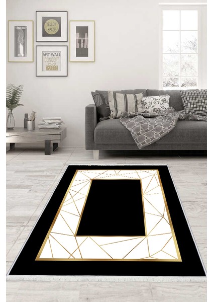 Dokuma Taban Yeni Model Dekoratif Saçaklı Halı 80 x 140 cm MS-0060