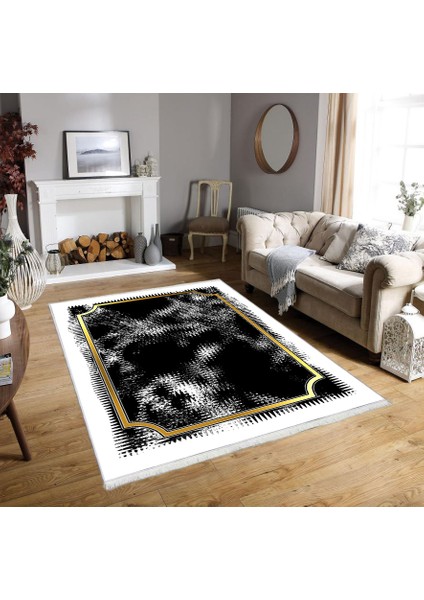 Dokuma Taban Yeni Model Dekoratif Saçaklı Halı 80 x 140 cm MS-0065