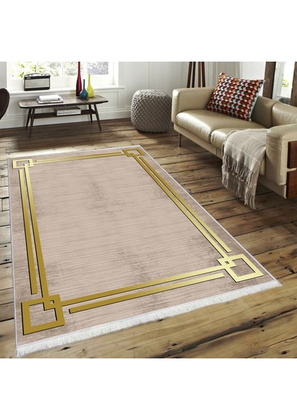 Dokuma Taban Yeni Model Dekoratif Saçaklı Halı 80 x 140 cm MS-0070