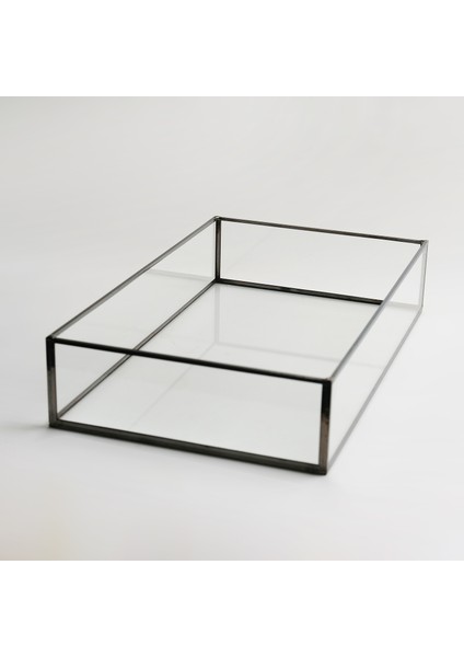 Siyah Antrasit Söz Nişan Sunum Kahve Tepsisi 25 x 15 x 6 cm