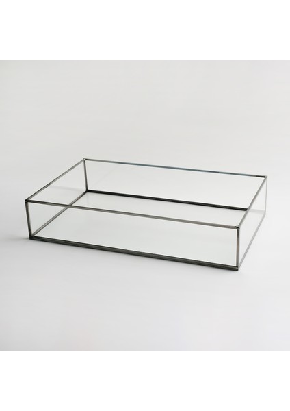 Siyah Antrasit Söz Nişan Sunum Kahve Tepsisi 25 x 15 x 6 cm