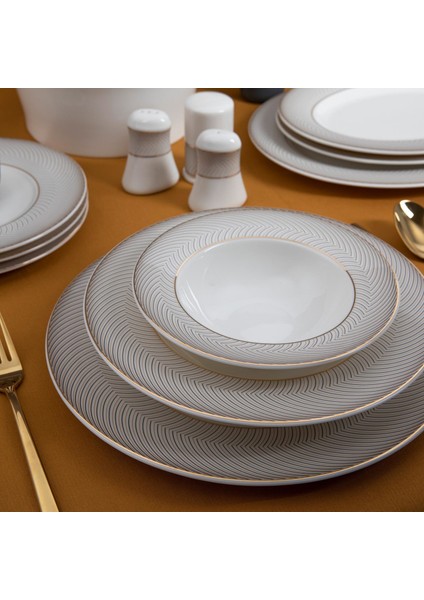 Güral 61 Parça Yuvarlak Bone Yemek Takımı