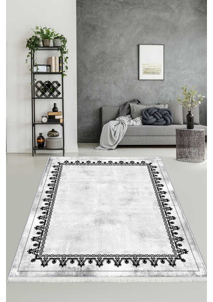 Dokuma Taban Yeni Model Dekoratif Saçaklı Halı 80 x 140 cm MS-008