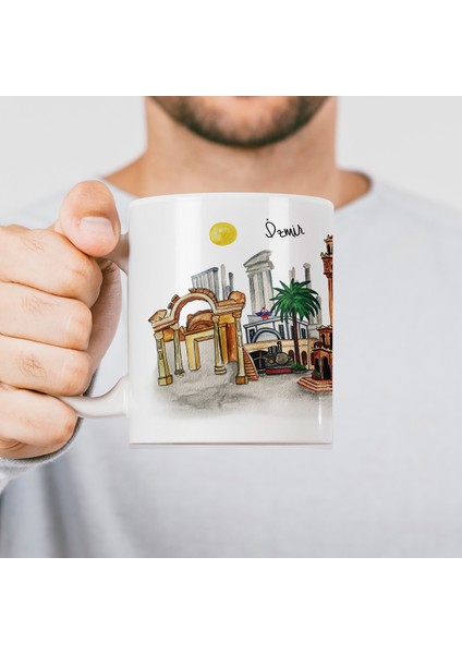 İzmir Şehri Tasarımlı Hediyelik Kupa Bardak