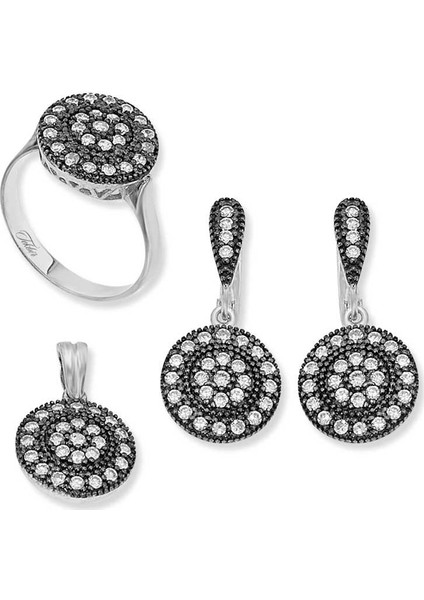 Gümüş Elmas Modeli Bayan Set
