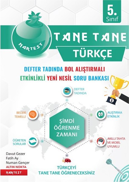 Nartest Yayınevi 5. Sınıf Yeşil Defter Tadında Türkçe Tane Tane