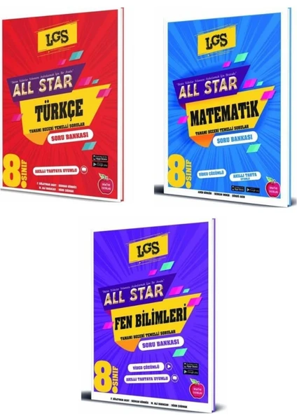 Newton Yayınları All Star 8. Sınıf Matematik-Türkçe-Fen Soru Bankası