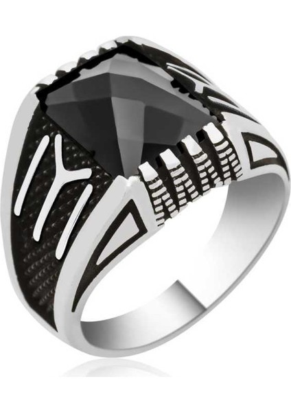 Gümüş Kayı Boyu Armalı Erkek Yüzük