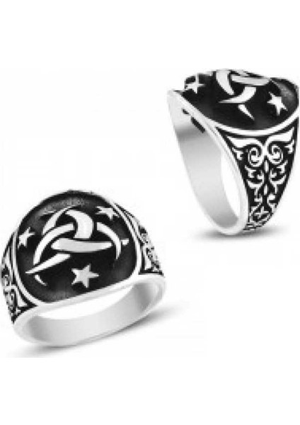 Gümüş Teşkilat-I Mahsusa Armalı Erkek Yüzük