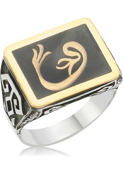 Gümüş Lale Vav Erkek Yüzük