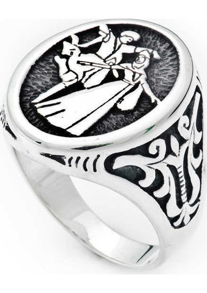 Gümüş Çerkes Erkek Yüzük