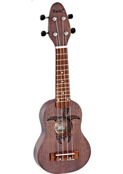 Keiki Turtle Sopranino Ukulele (Coal)