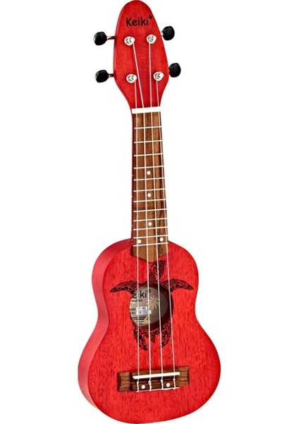 Keiki Turtle Sopranino Ukulele (Fire Red)