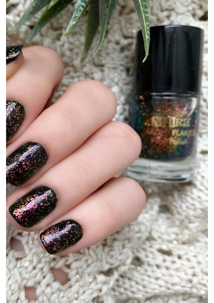 Magic Flakies Oje 15 ml Kırmızı, Altın ve Yeşil Renk Yansımalarıyla Flakies Serisi modelleri