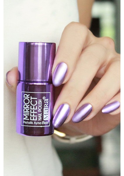 Metalik Ayna Efektli Oje Mor fiyatları