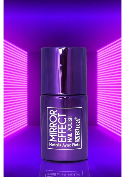 Metalik Ayna Efektli Oje Mor