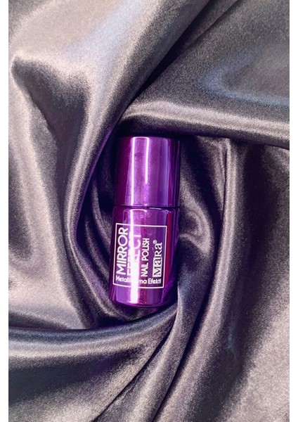 Metalik Ayna Efektli Oje Mor