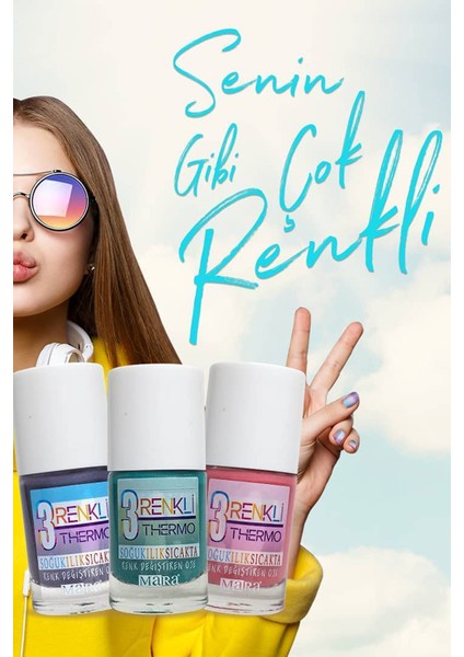 Thermo 3 Renkli Oje Deniz Kum Güneş Temalı 3 Renk 10 ml Yaz Neşesi fiyatları