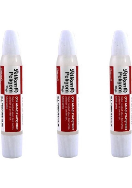 Yapıştırıcı Solventsiz Çift Uçlu 30 gr 3'lü