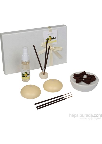 Hepsi Dahice Setabianca Aroma Diffuser Set 2'Li Mum Tütsü Vanilla