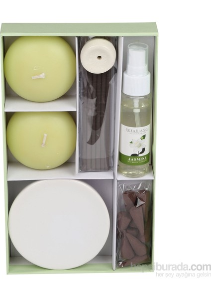 Setabianca Aroma Diffuser Set 2'Li Mum Tütsü Jasmine