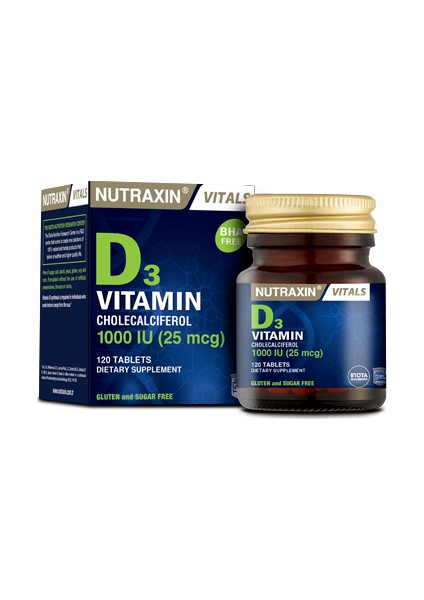 D3 Vitamini 120 Tablet - Vitamin ve Mineral Takviyesi